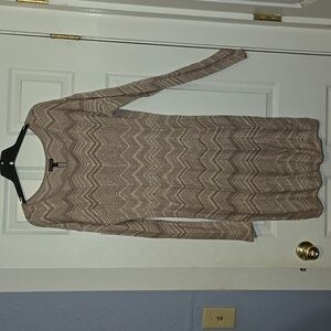 Express Metallic Chevron Dress, L